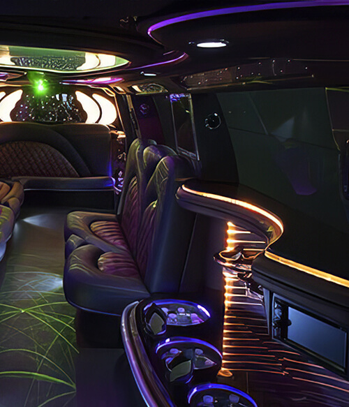 leather seats in limo