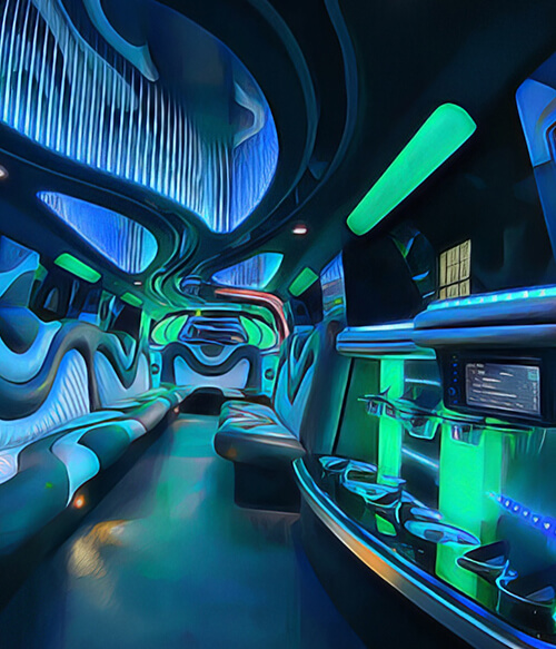 leather seating on limo