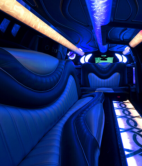 inside a limousine